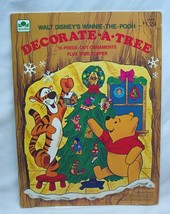 1980 Disney&#39;s WINNIE THE POOH Decorate a Tree Golden Activity Christmas Craft - £14.32 GBP