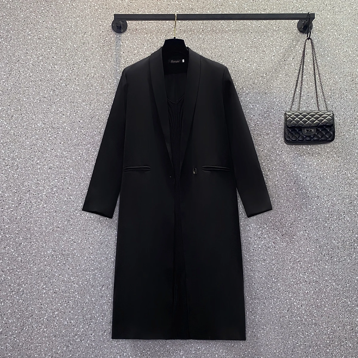  Black Hepburn Thick Warm Trench Coat Autumn Winter Korean Solid Casual ... - £316.66 GBP