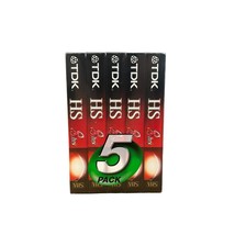 5 Pack TDK T-160 Blank VHS Video Tapes Premium Quality 8 Hours New &amp; Sealed - £23.97 GBP