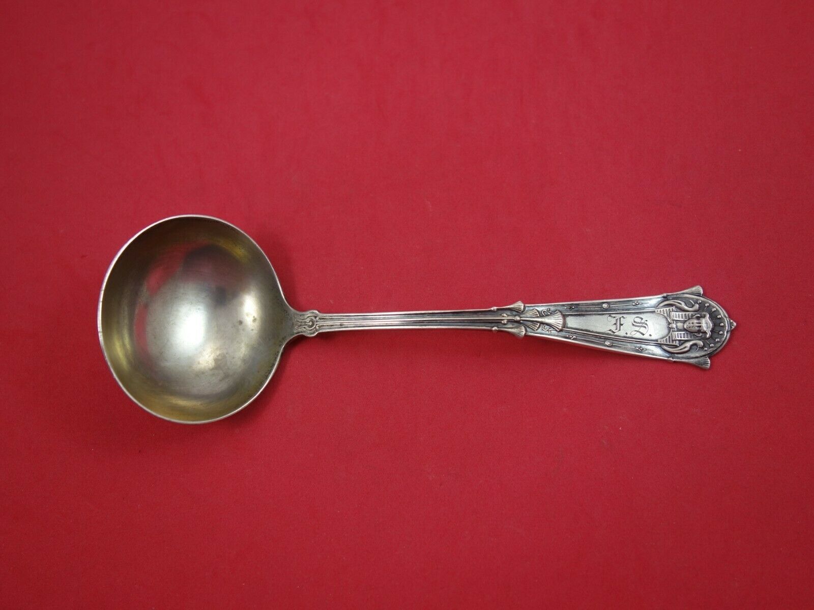 Egyptian by Whiting Sterling Silver Gravy Serving Ladle 7 1/2" Vintage - £302.14 GBP