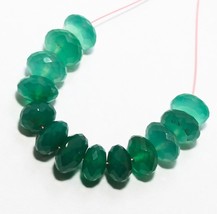 Natural Green Onyx Beads Loose Gemstone Briolette 38.75 Cts (8mm To 10mm... - £6.02 GBP