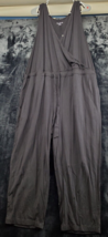 AnyBody Romper Womens Petite 2X Black Cotton Sleeveless Wrap V Neck Drawstring - £17.60 GBP