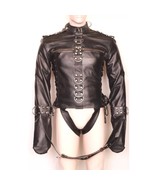 100% REAL COW LEATHER STRAITJACKET HEAVY DUTY LEATHER STRAIGHT JACKET - $2,820.50 MXN