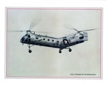 Boeing Vertol Print H-21 Piasecki Workhorse Helicopter by S Cutuli - $21.81