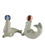 Vintage Occupied Japan Ceramic Seals w Balls Salt and Pepper Shaker Set ... - £11.17 GBP