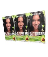 3 Box’s Garnier Nutrisse Nourishing Permanent Haircolor #10 Licorice Black - $50.93 CAD