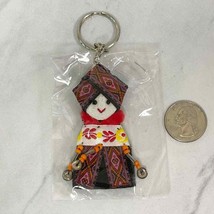 Colorful Beaded Ribbon Doll Keychain Keyring - $6.92
