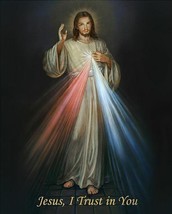 Divine Mercy &quot;I trust in You&quot;, Jesus 8x10 inch LAMINATED Framing Print Poster - £12.95 GBP