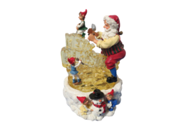 Santa Musical Lighted Ice Carving 10&quot; Plays 8 Songs In Original Box #20729 Video - £17.40 GBP