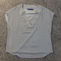 Apt. 9 Women&#39;s Sleeveless Striped Blouse Petite Medium (PM) Black White - $9.79