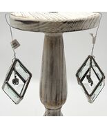 Vintage Handmade Beveled Glass Ornaments Lot 2 Buffalo Bison Recycled Ar... - €20,88 EUR