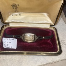 Vintage Elgin Deluxe 10k Gold Filled Wind-up Ladies&#39; Watch Non-Working - £15.49 GBP
