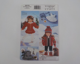 Vogue Craft Pattern #9579 18&quot; Vogue Doll Collection Winter Wardrobe Uncut 1996 - £14.21 GBP