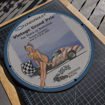1997 Chevrolet Vintage Grand Prix Nostalgia Racing Porcelain Enamel SignAMERI... - £118.66 GBP
