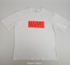 Marvel Pink White Logo Shirt Adult Small - $11.90