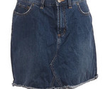 Southern Tide Medium Wash Blue Denim Skirt Sz 31 Raw edge Frayed Hem Poc... - £30.17 GBP