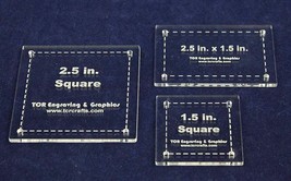 3 Piece Square/Rectangle Set B Quilting Templates - $23.45