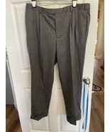 Brooks Brothers Dress Pants Men&#39;s 40 x 30 100% Wool Madison Fit Gray Ple... - £18.47 GBP