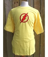 NOS Vintage The Flash Superhero Comic Yellow Tee Graphitti T Shirt Adult... - $27.34 CAD