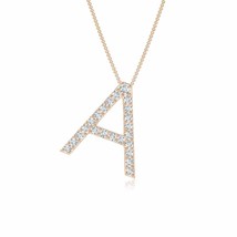 ANGARA Initial Letter A-Z Charm Diamond Pendant Necklace (14k Gold| Grade-GVS2) - £490.36 GBP+
