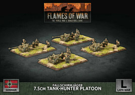 Flames Of War Gbx139 German Fallschirmjager 7.5Cm Tank Hunter Platoon - £52.74 GBP