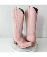 Lane Gallatin Womens Cowboy Boots 8.5 Pink Cowgirl Western Mid Calf Poin... - $257.40