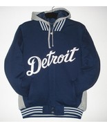 MLB  Detroit Tigers Reversible Fleece Jacket With Removable Hood JH Desi... - £94.02 GBP