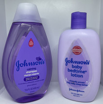 Johnson&#39;s Bedtime Shampoo &amp; Lotion Calming  13.6 FL OZ &amp; 9 FL OZ - £15.56 GBP