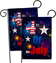 Fireworks July 4Th Garden Flags Pack Fourth Of 13 X18.5 Double-Sided House Banne - £23.15 GBP