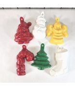 Vintage Plastic  Rice Crispy Treat Molds Set of 6 Pieces Rare Christmas - $565.28 MXN