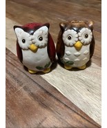 Chunky Owl Salt and Pepper Shakers Red and Brown - $11.78 CAD