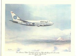 Pan American 1st Class Menu Clipper Constitution Arrives Tokyo 1976 Boeing 747SP - £21.65 GBP