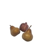 3 pc Sugared Fruit Stems 2 Pears 1 Pomegranite - £7.80 GBP