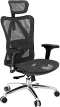 SIHOO Ergonomic Mesh Office Chair, Computer Desk Chair with 3-Way, Black - £236.22 GBP