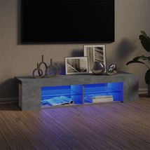 TV Cabinet with LED Lights Concrete Grey 135x39x30 cm - £38.62 GBP