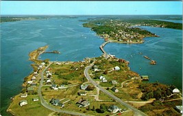 Postcard Bailey Island Maine ME Aerial View Cottages Orr&#39;s Island - £3.94 GBP