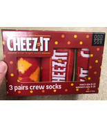 Odd Sox Cheez-It Crew Length Socks 3 Pairs Gift Set Men&#39;s 8-12/Women&#39;s 9... - $23.75