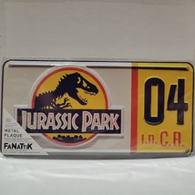 Jurassic Park Replica License Plate Metal Sign Official Movie Collectible - £12.99 GBP