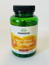 Swanson Super Stress B-Complex with Vitamin C Capsules, 100 Ct - Exp 08/25 - £19.70 GBP