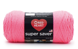 Red Heart Super Saver Yarn, Pretty &#39;N Pink, 7 Oz. Skein - $7.95