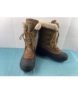 Kamik Boots Women 10 M Shoes Brown Black Leather Shellback Lined Tall Wo... - $380.85 MXN