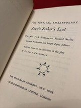 Love&#39;s labor Lost Shakespeare NY Shakespeare Festival With Essay On Direction - £11.76 GBP