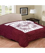 Double Bed Jaipuri Razai Quilt Light Weight  Abstract Maroon All Seasons... - $1,218.91 MXN