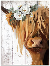 Cow Print Farmhouse Wall Decor - Abstract Canvas Paintings Picture Prints Artwor - £14.20 GBP