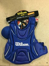 WILSON PRO STOCK HINGE FX FASTPITCH SOFTBALL CHEST PROTECTOR ROYAL 14&quot; 3340 - £33.38 GBP