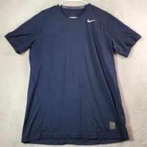 Nike T Shirt Mens Size Large Navy Polyester Short Casual Sleeve Crew Nec... - £10.69 GBP
