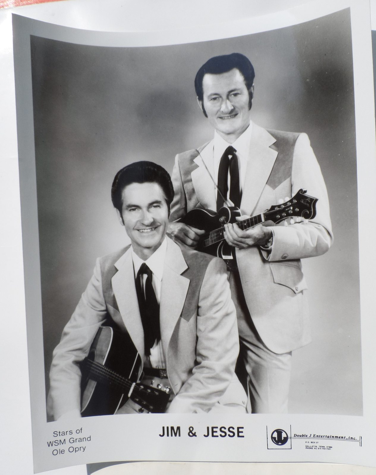 Primary image for JIM & JESSE Vintage Promo Photo 8*10 Stars of WSM Grand Ole Opry Double J Entert
