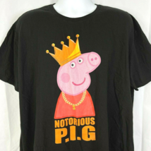 Notorious P.I.G Peppa Biggie Mashup T-Shirt 2XL 54x28 Kiddie Gangsta Pig Rapper - £21.21 GBP