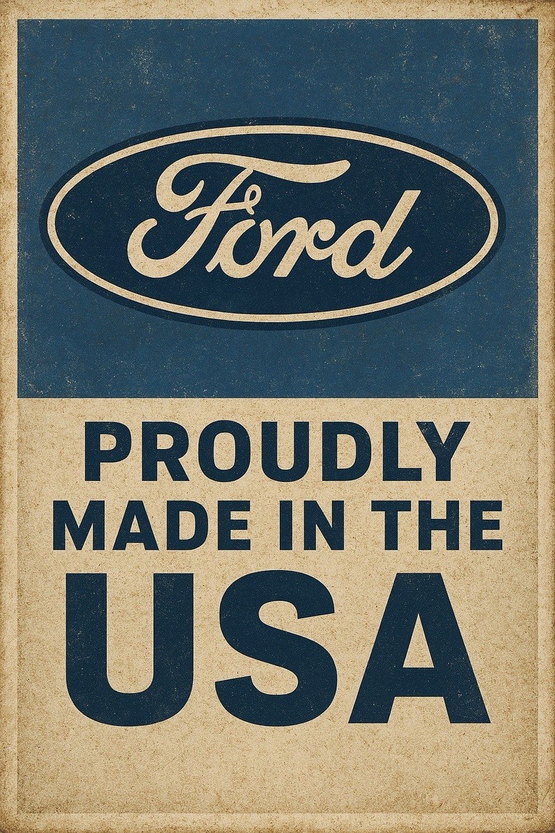 Ford USA Service  Genuine Parts Metal Sign 8x12in  Garage Car Mustang H - $24.74