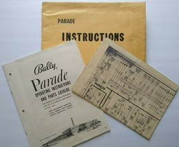 Parade 1956 Original Pinball Machine Bingo Game Service MANUAL+ Schematic Bally - £50.27 GBP